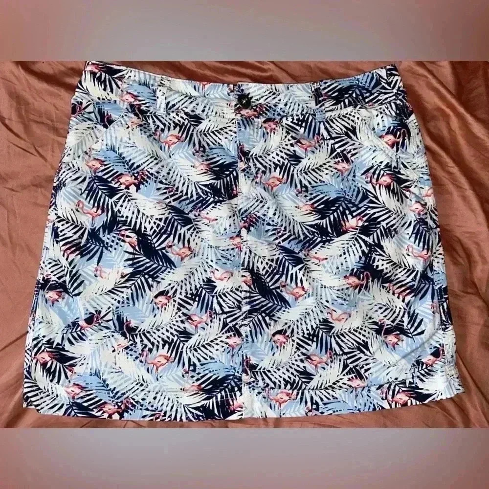 Christopher & Banks Women’s 12 Petite Flamingo Skirt - Picture 1 of 7